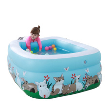 Rectangular Swimming Pool for Toddlers, Kids, Family, Above Ground, Backyard, Outdoor Inflatable Family Kiddie Pools